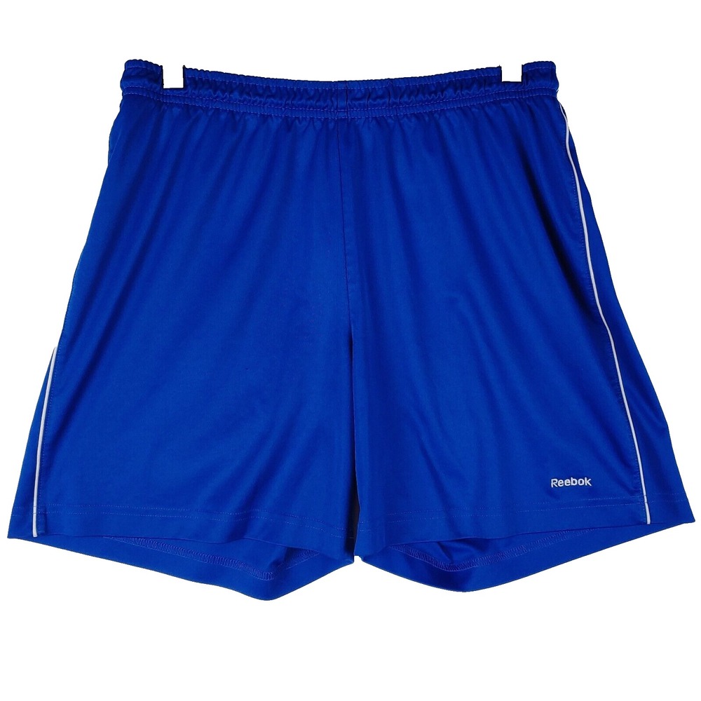 Reebok Athletic Shorts Mens Small Blue Elastic Waist Drawstring Basketball Gym
